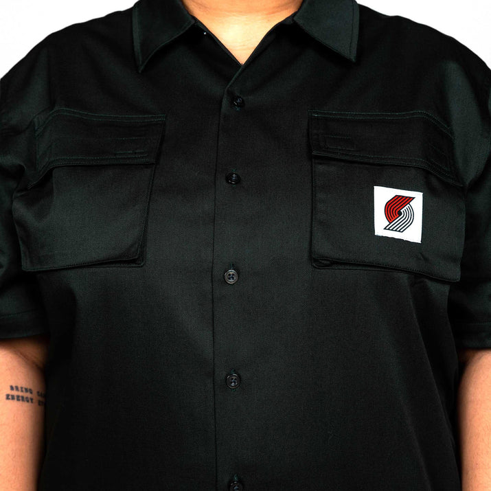 Wild Collective Pinwheel Dark Gray Utility Shirt