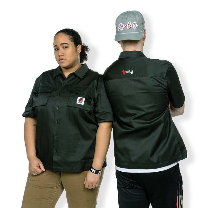 Wild Collective Pinwheel Dark Gray Utility Shirt