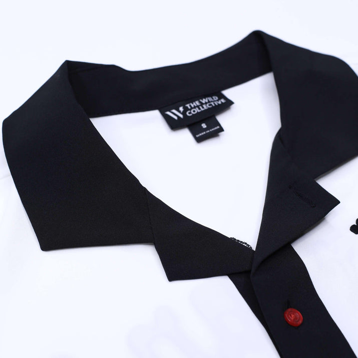 Wild Collective White Bowling Shirt