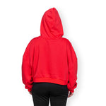 Wild Collective Women's Red Crop Glitter Hoodie