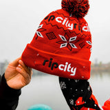 Winter Light Up Red Knit Hat