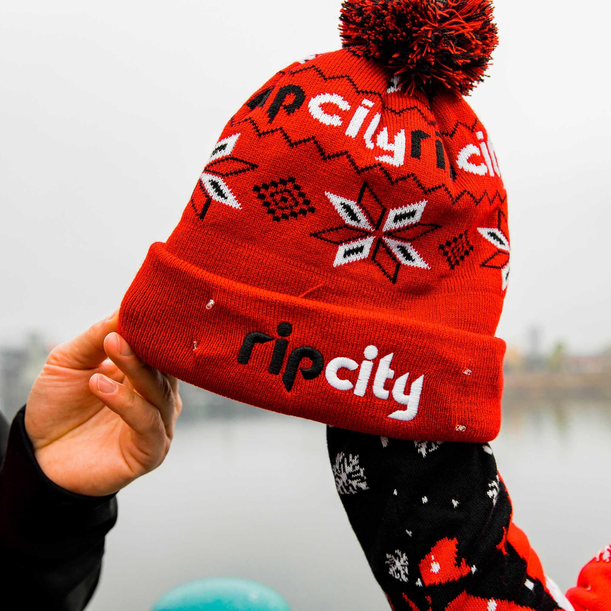 Winter Light Up Red Knit Hat