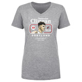 Donovan Clingan Portland Trail Blazers Cover Women's V-Neck Tee