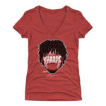 Shaedon Sharpe Portland Player Silhouette Women's V-Neck T-Shirt - Rip City Clothing