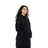 Women's Black Cover Hoodie Dress