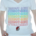Women's City Pride White V-Neck T-shirt