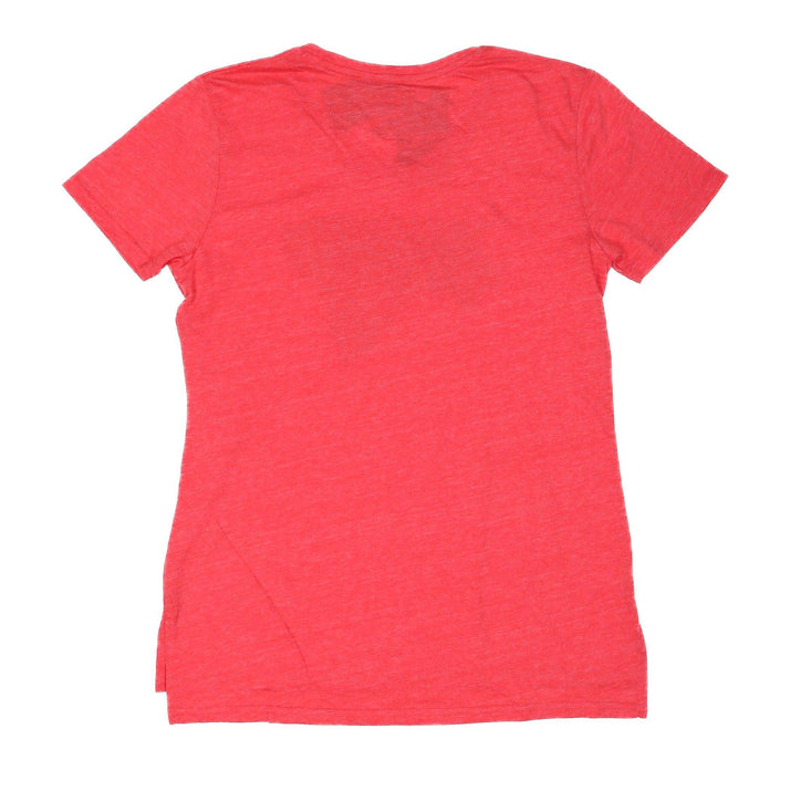 Women's Rounded Collar Buy Back Red T-shirt