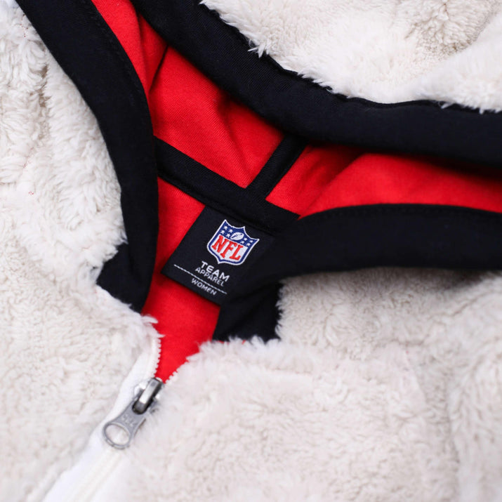 Women's Shuffle It Sherpa Red & White Full Zip Jacket