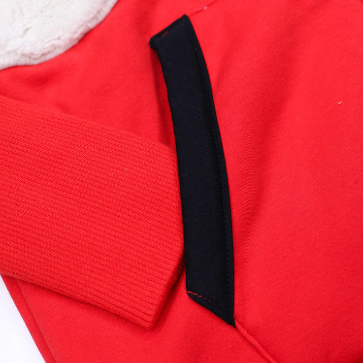Women's Shuffle It Sherpa Red & White Full Zip Jacket