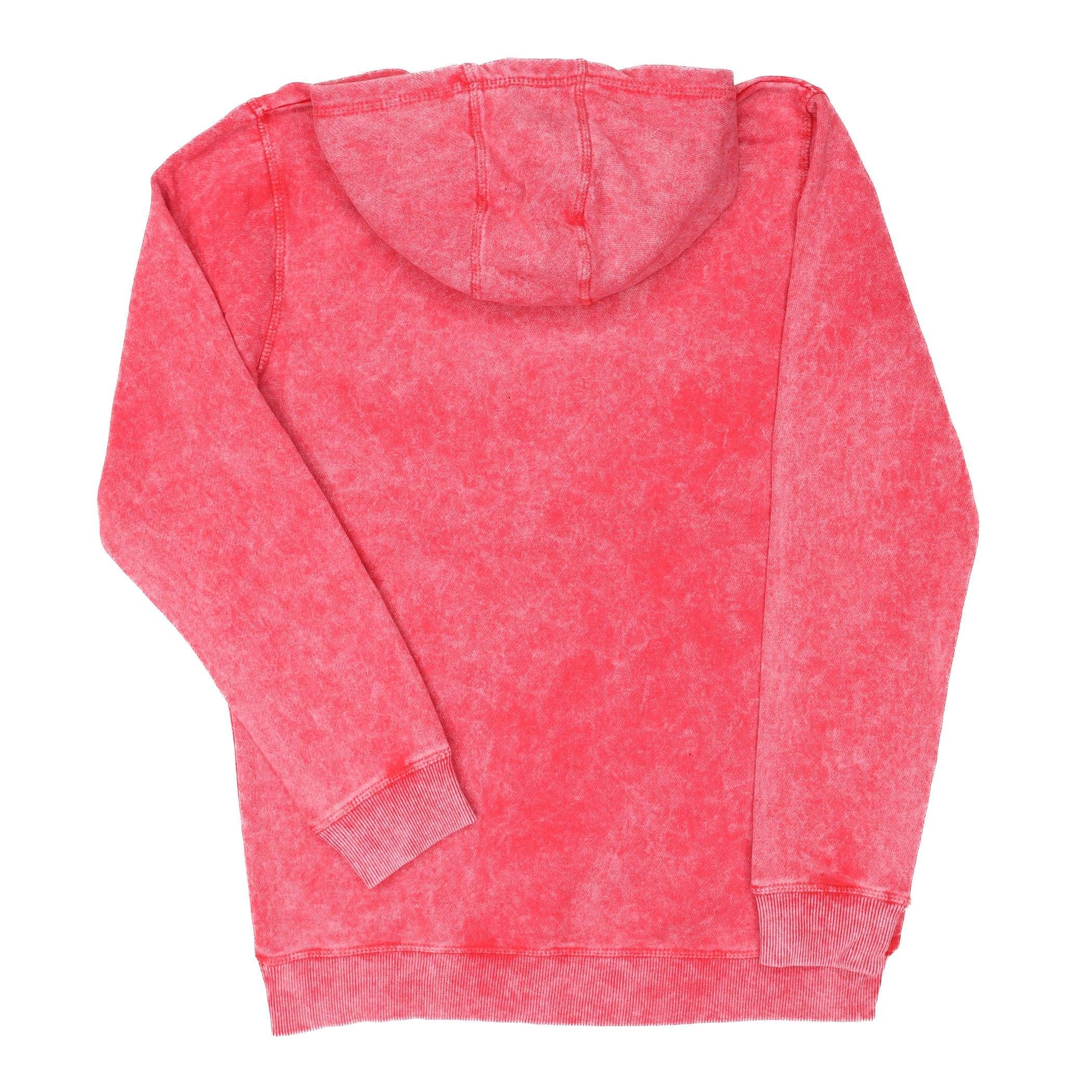Youth Mineral Wash Back-to-Back Red Hoodie