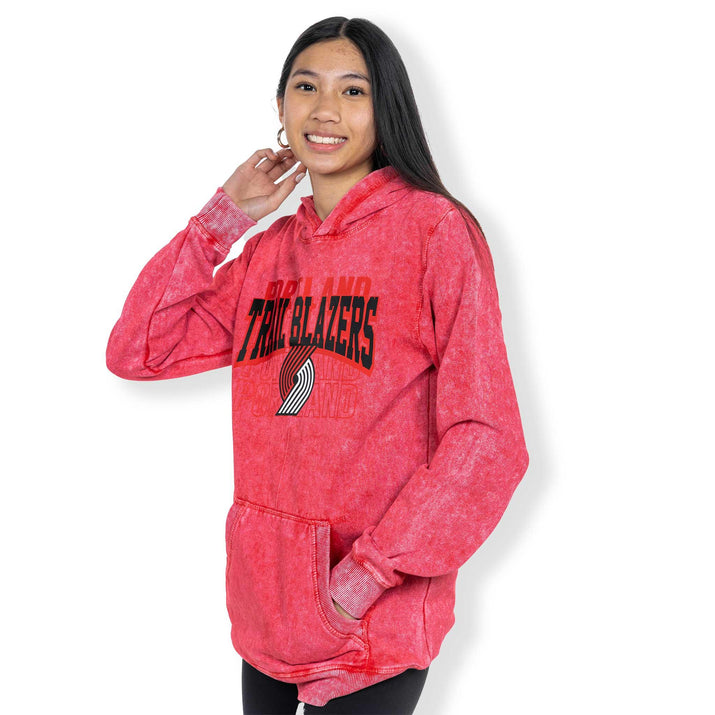 Youth Mineral Wash Back-to-Back Red Hoodie