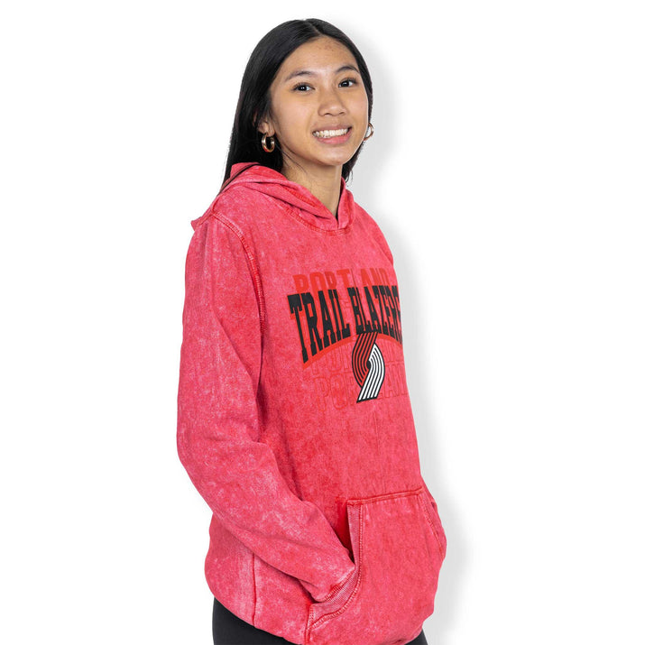 Youth Mineral Wash Back-to-Back Red Hoodie