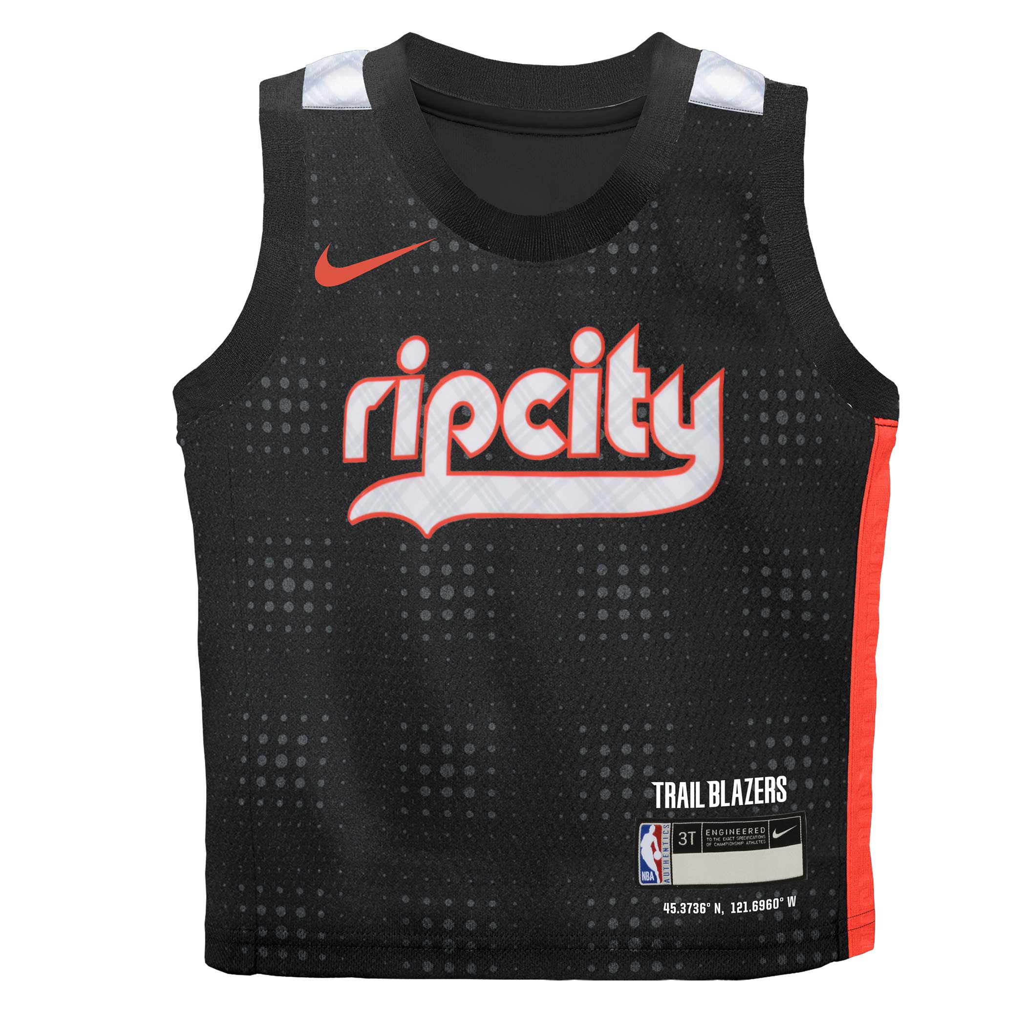 Nike Trail Blazers Infant Peak Plaid Jersey - Rip City Clothing