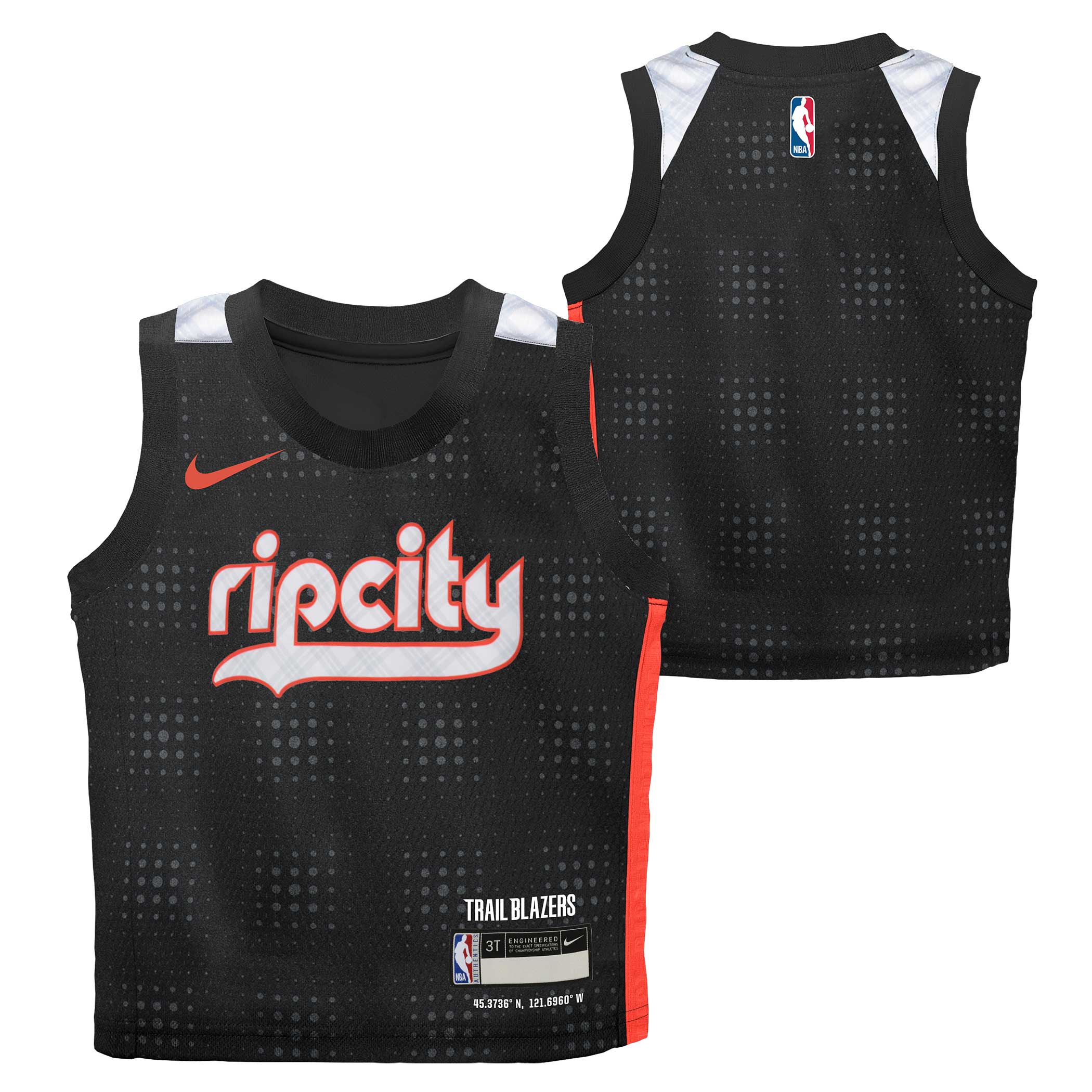 Nike Trail Blazers Infant Peak Plaid Jersey - Rip City Clothing