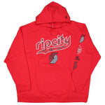 New Era Retro Plaid City Big Hoodie In Red - Rip City Clothing