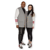 Portland Blazers Mitchell And Ness Blazers Gray Cardigan Sweater - Rip City Clothing