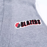 Portland Blazers Mitchell And Ness Blazers Gray Cardigan Sweater - Rip City Clothing