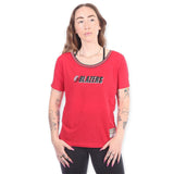 Portland Blazers Mitchell & Ness Portland Trail Blazers Women's Slouchy Tee - Rip City Clothing