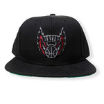 Portland Blazers Mitchell & Ness Retro Flames Black Snapback - Rip City Clothing