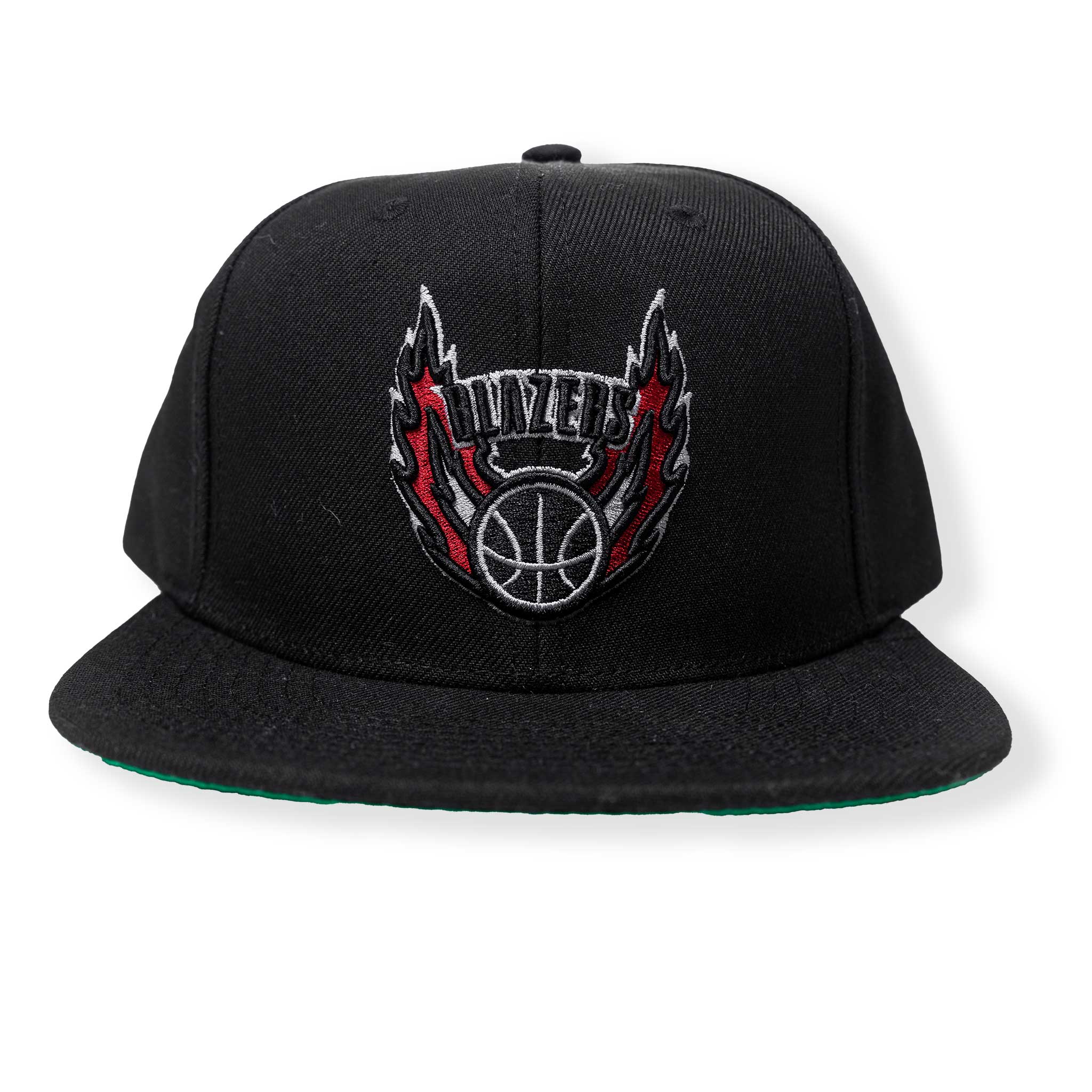 Portland Blazers Mitchell & Ness Retro Flames Black Snapback - OSFM - 