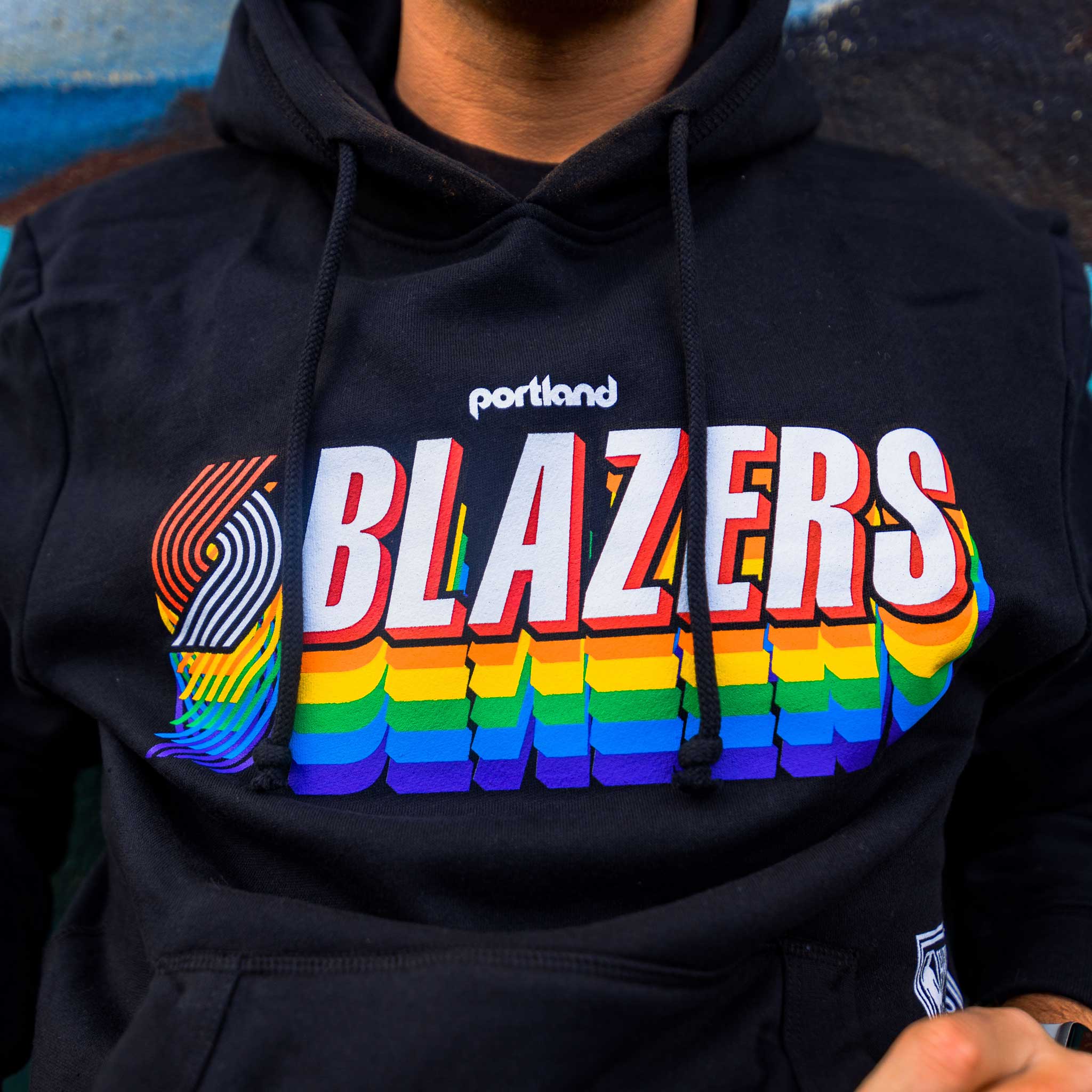Portland Blazers Mitchell & Ness Retro Pride Hoodie