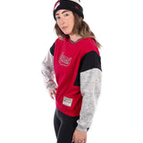 Portland Blazers Mitchell & Ness Women's Colorblock Sweater