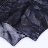 Portland Blazers Mitchell & Ness Women's Dark Tie Dye Black Crew