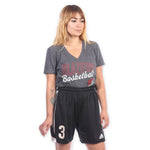 Portland Blazers Women's Slant Outline V-Neck T-Shirt