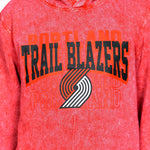 Portland Blazers Youth Mineral Wash Back-to-Back Red Hoodie