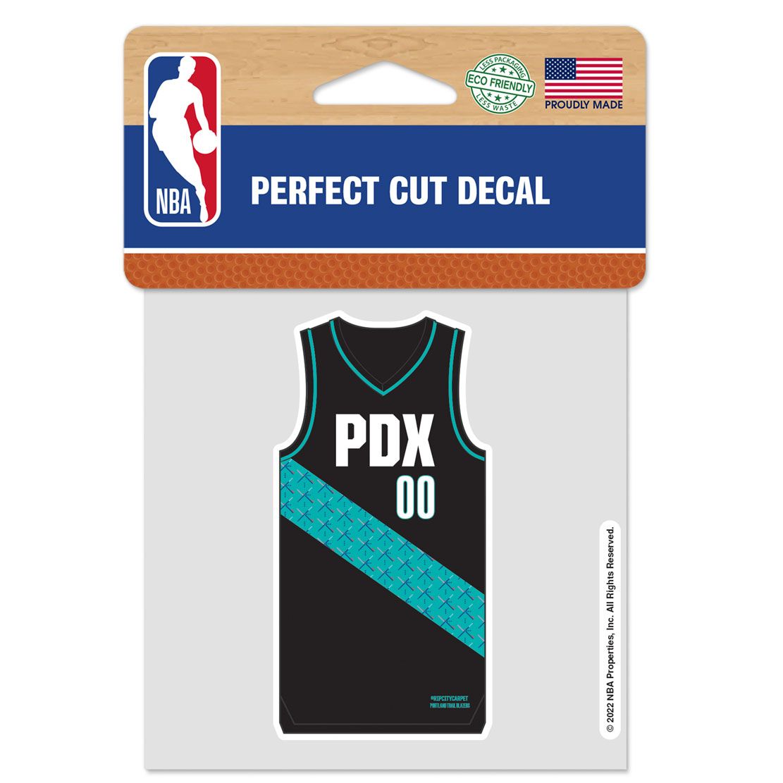 Portland Trail Blazers 2022 PDX City Edition 4'' x 4'' Perfect Cut Decal
