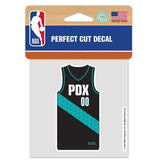 Portland Trail Blazers 2022 PDX City Edition 4'' x 4'' Perfect Cut Decal