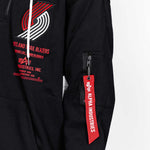 Portland Trail Blazers Alpha Industries X New Era Pinwheel Hoodie - Rip City Clothing