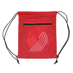 Portland Trail Blazers Big Logo Red Mesh Drawstring Cinch - 