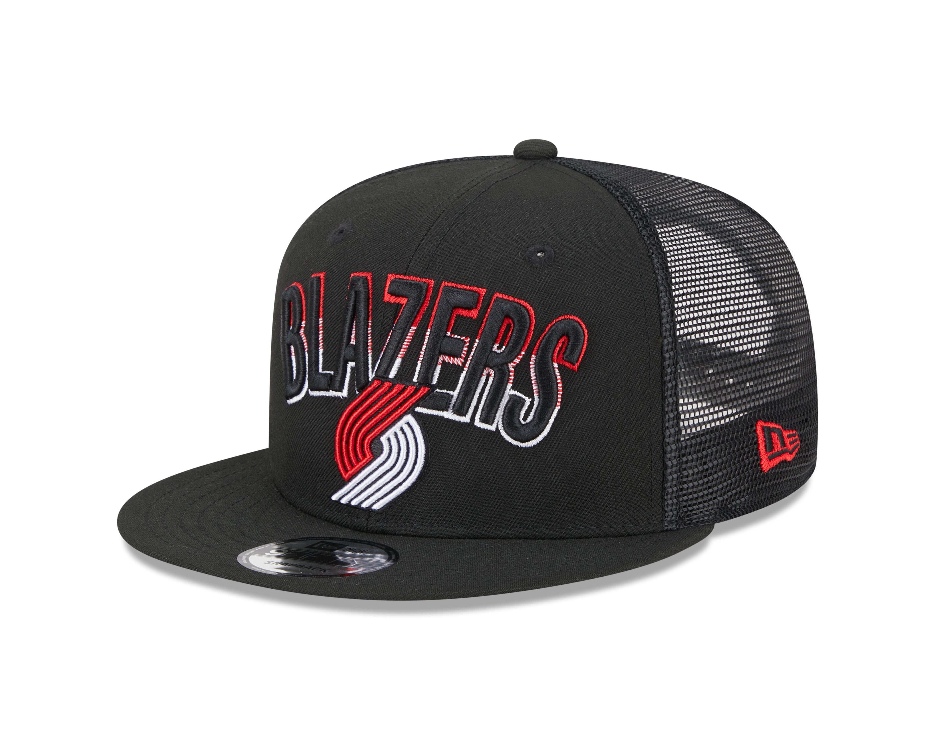 Portland Trail Blazers Black Mesh Snapback - OSFA - 