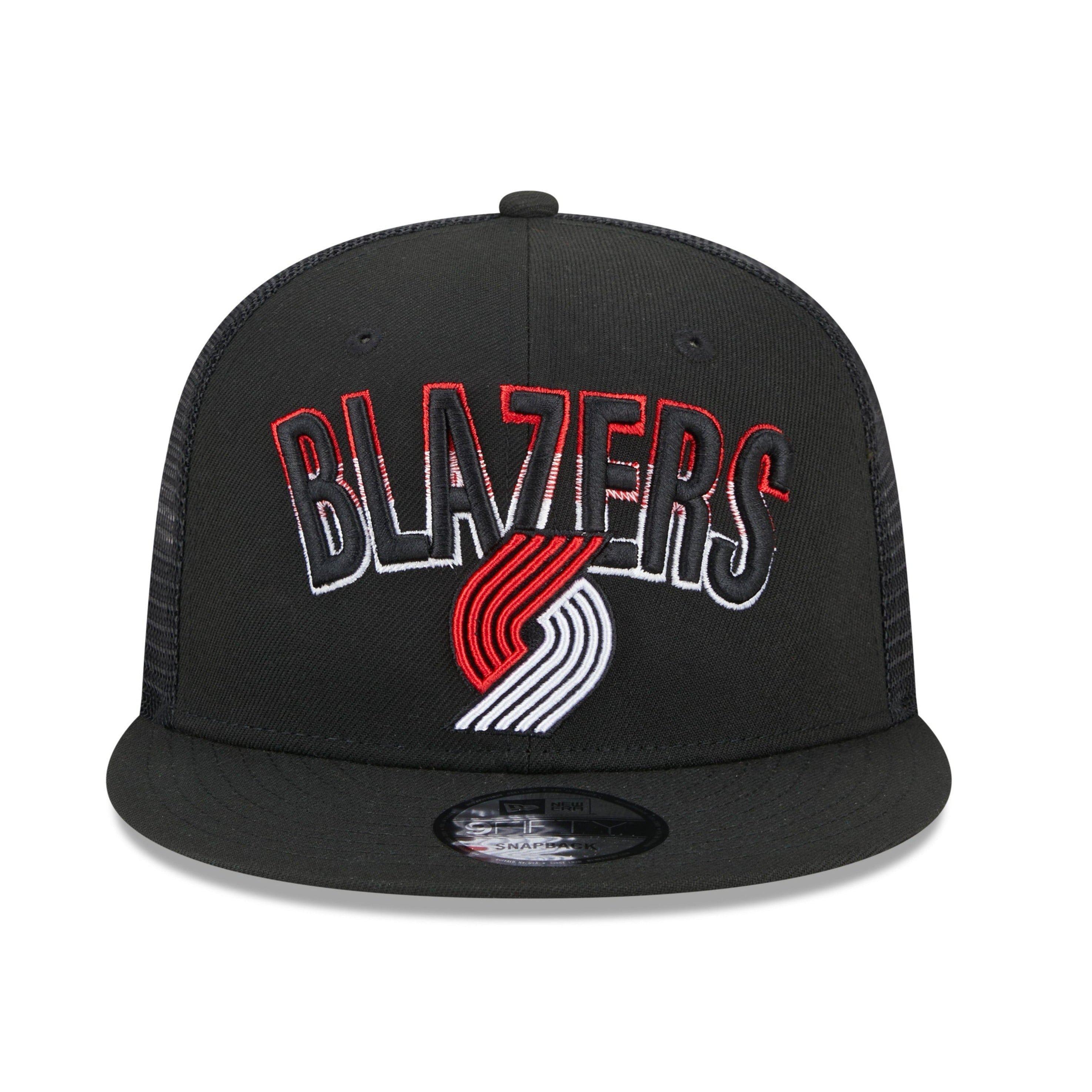 Portland Trail Blazers Black Mesh Snapback - OSFA - 