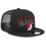 Portland Trail Blazers Black Mesh Snapback - OSFA - 