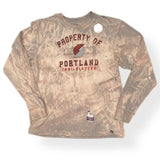 Portland Trail Blazers Bleached By Josh Upcycled Long Sleeve Shirt