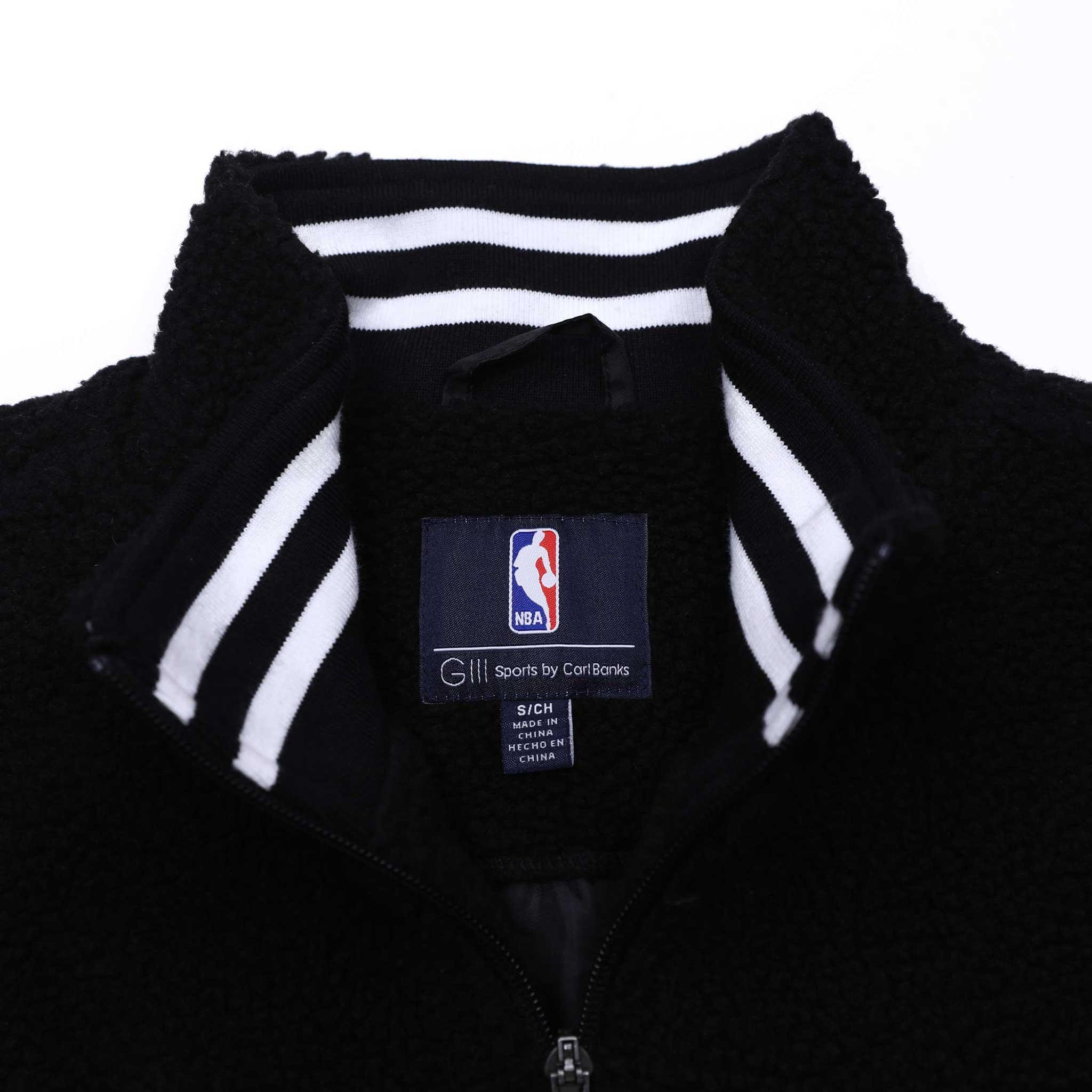 Portland Trail Blazers Breaking Ball Black Full Zip Sherpa Jacket - Rip City Clothing