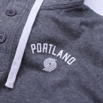 Portland Trail Blazers Carlton Gray Thermal Hoodie - S - 