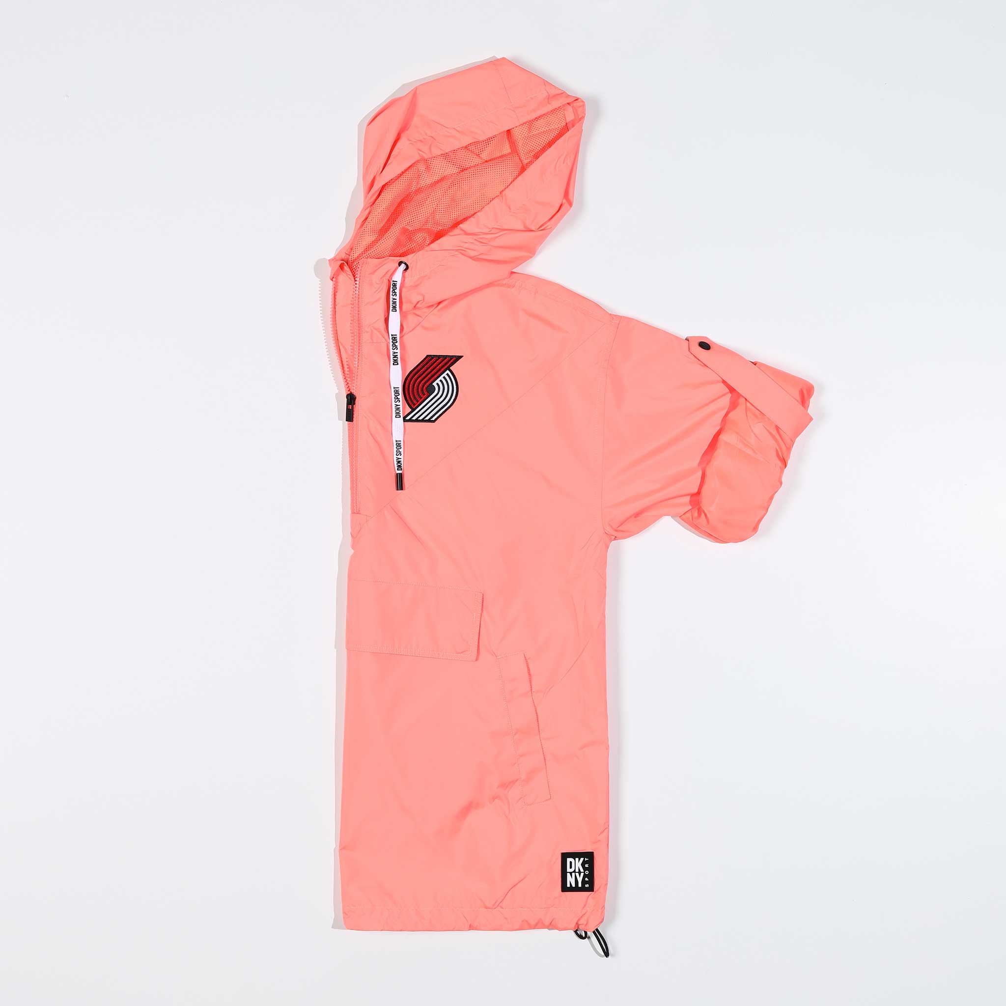 Portland Trail Blazers DKNY Women's Pink Logo Pullover Jacket
