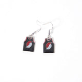 Portland Trail Blazers Glitter Jersey Earrings