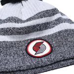 Portland Trail Blazers Gray Two Tone Patched Beanie Knit - Rip City Clothing