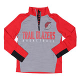 Portland Trail Blazers Kids Shooter Quarter Zip Pullover