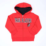 Portland Trail Blazers Kids Stated Full Zip Red Hoodie - Kids S - 