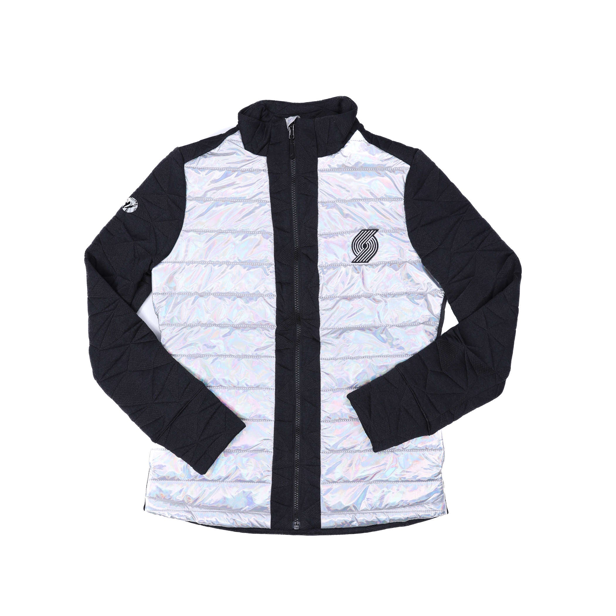 Portland Trail Blazers Levelwear Women's Silver & Black Nora Jacket - XS - 