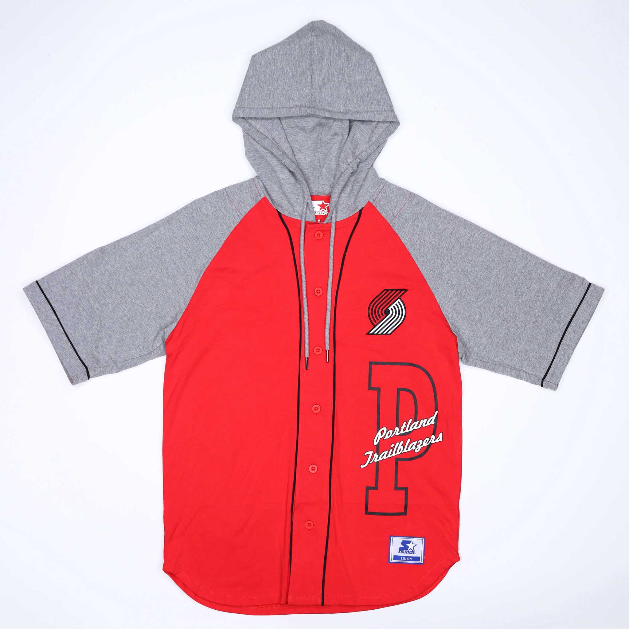 Portland Trail Blazers Logo Baseball Hoodie - Rip City Clothing