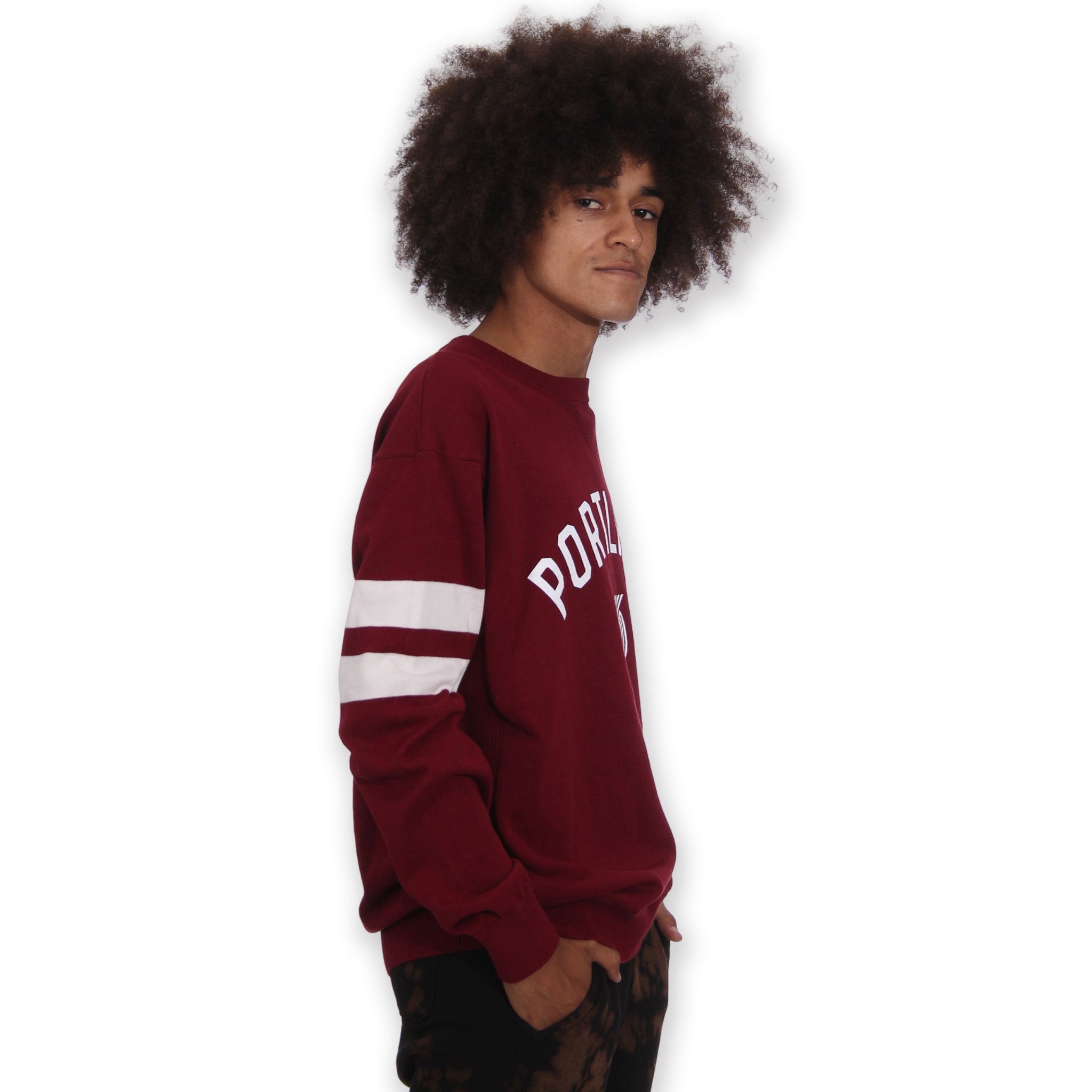 Portland Trail Blazers Maroon State Crew - S - 