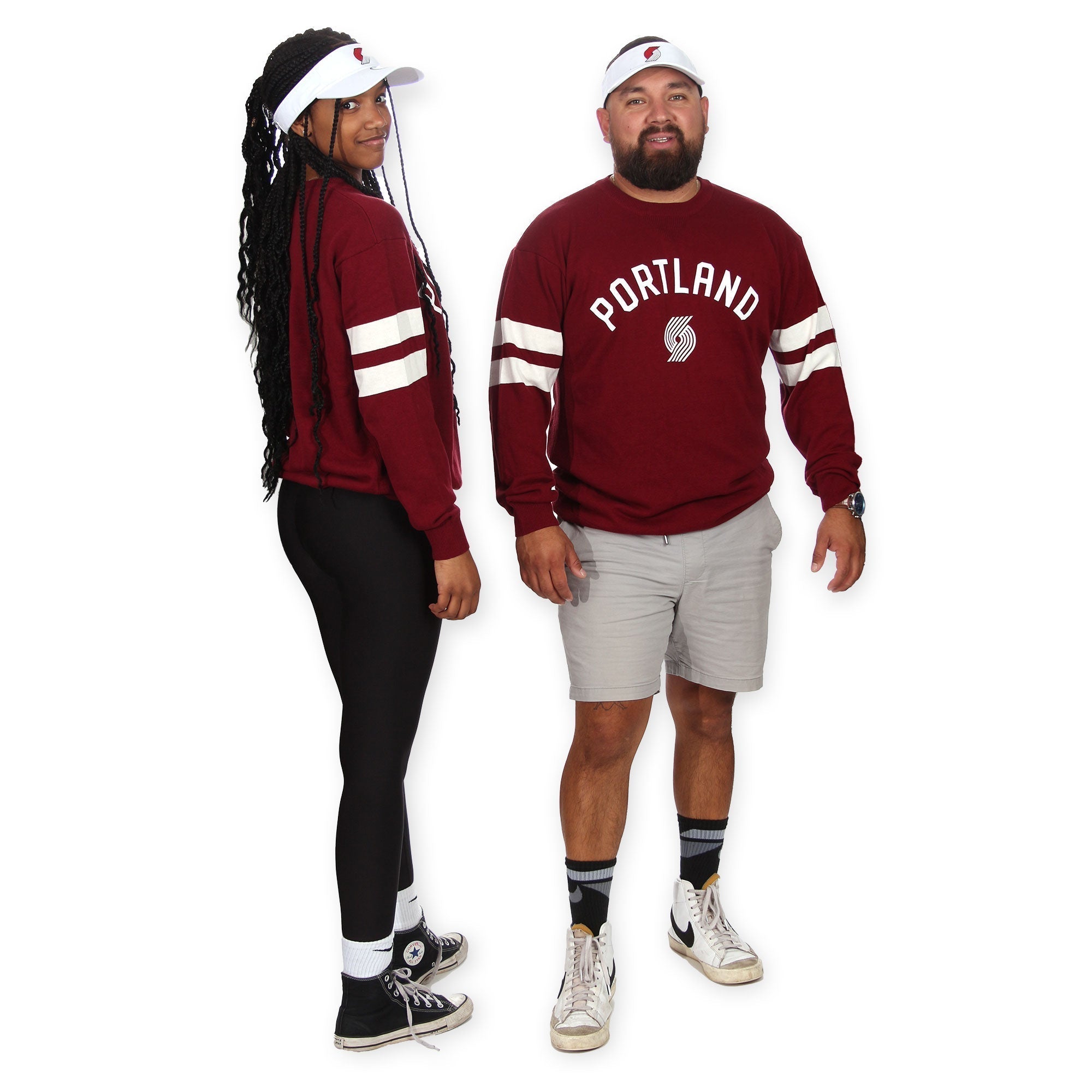 Portland Trail Blazers Maroon State Crew - S - 