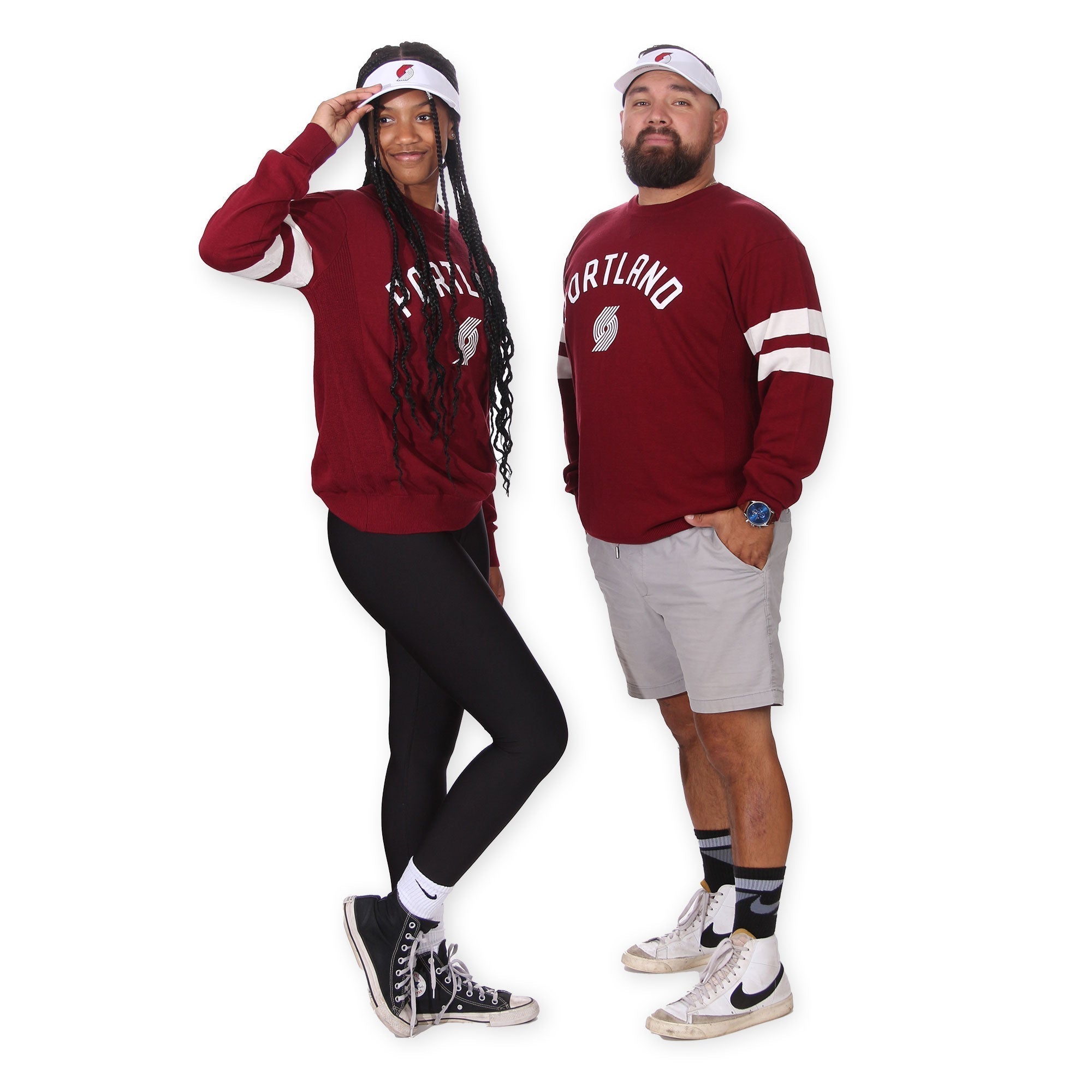 Portland Trail Blazers Maroon State Crew - S - 