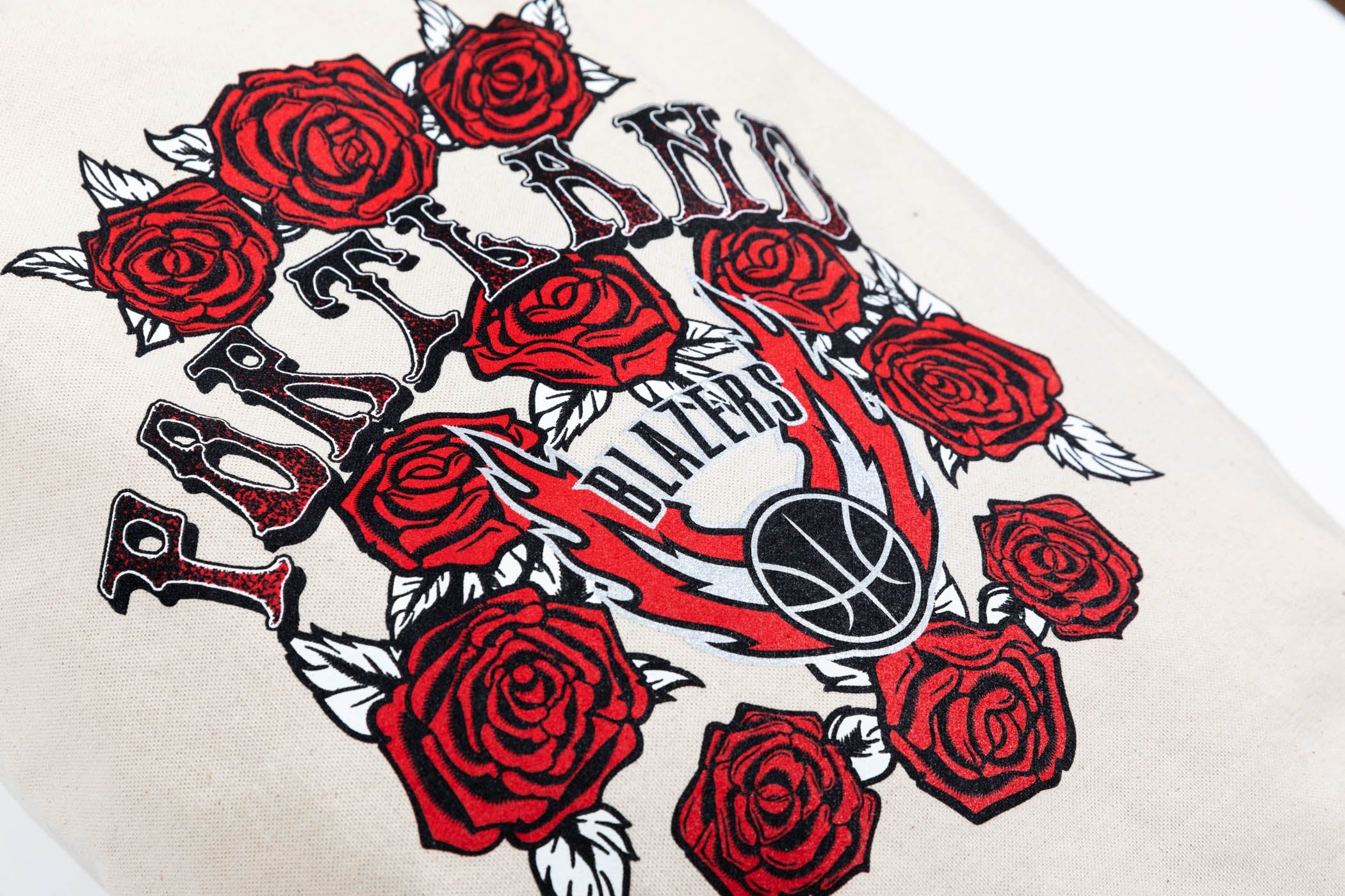 Portland Trail Blazers Mitchell & Ness Canvas Energy Psychedelic Tote Bag